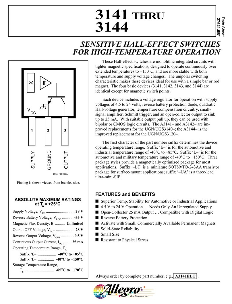 Allegro MicroSystems A3141 Series User manual