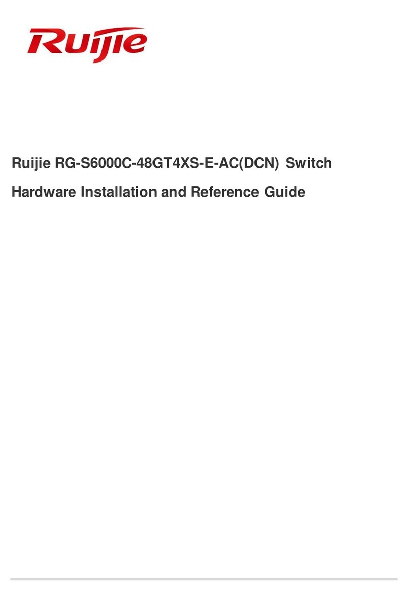 Ruijie RG-S6000C-48GT4XS-E-AC DCN Installation and operating manual Ruijie RG-S6000C-48GT4XS-E-AC DCN Installation and operating manual