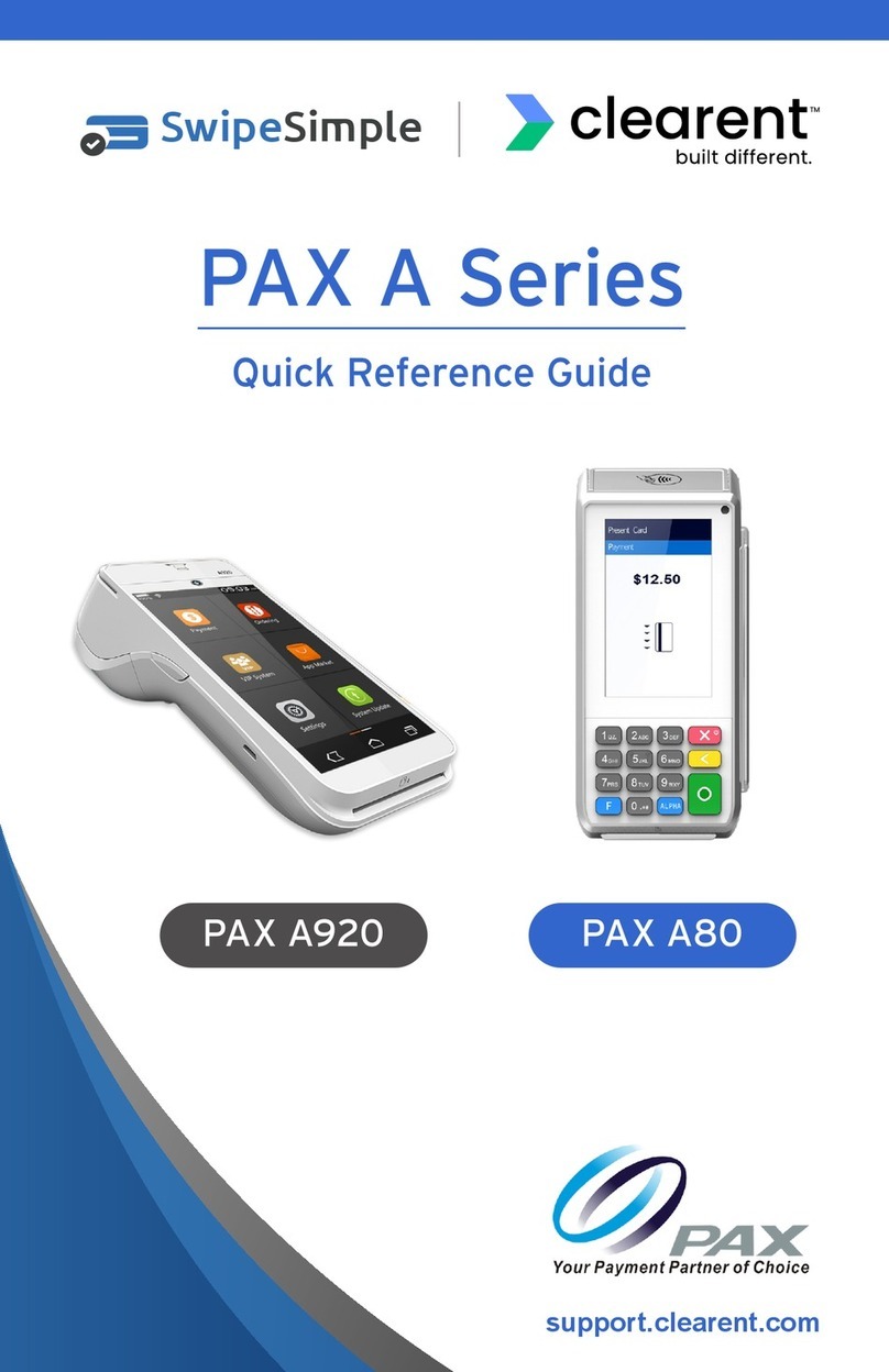 SwipeSimple clearent PAX A Series User manual