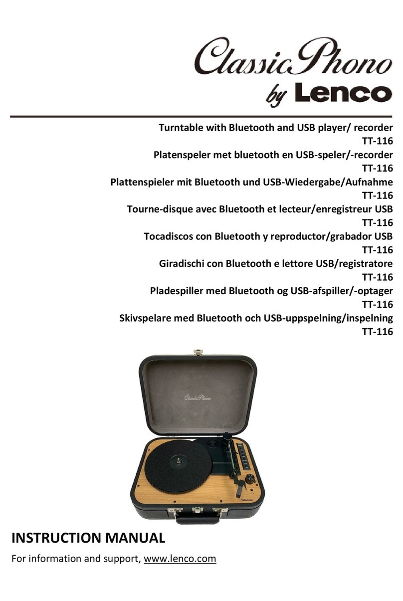 LENCO Classic Phono instruction manual