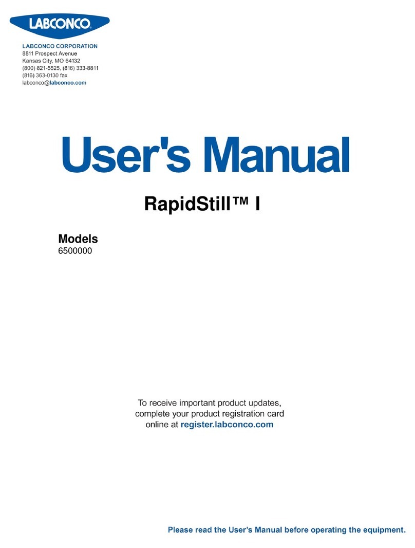 Labconco RapidStill I User manual