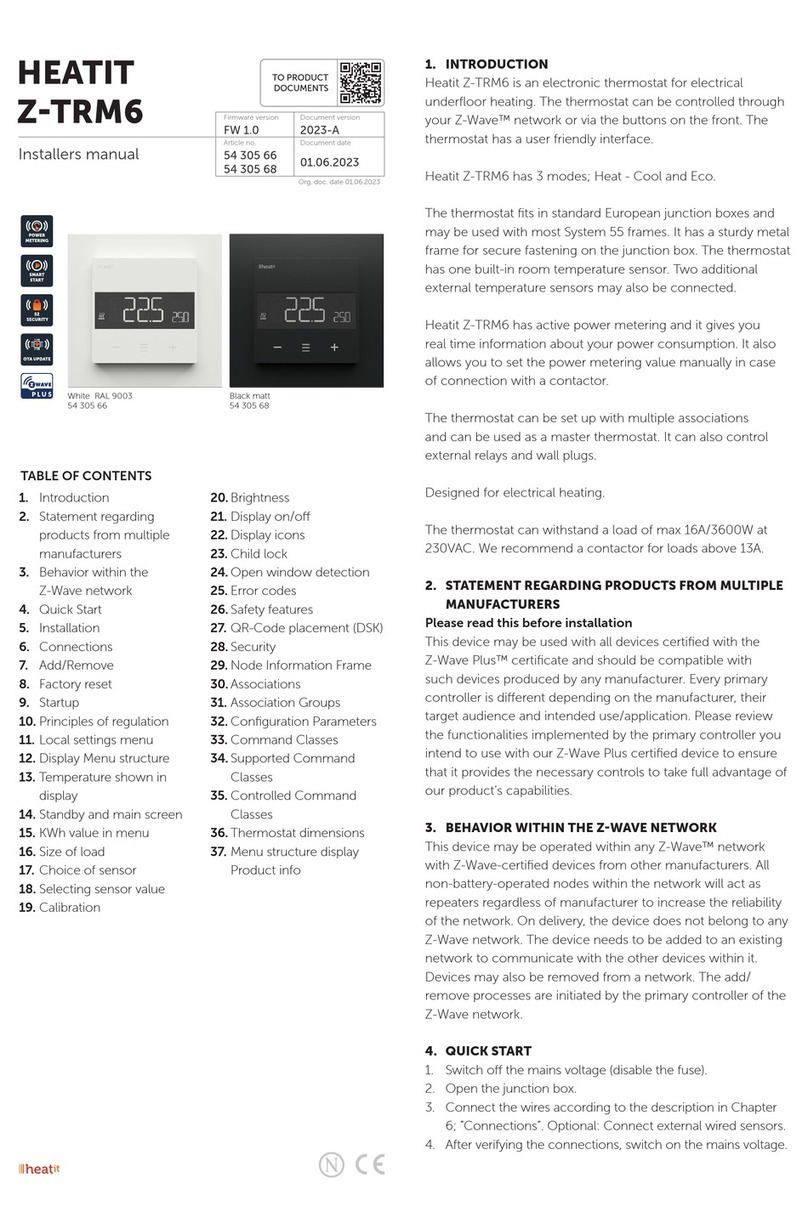 Heatit Z-TRM6 Installer manual