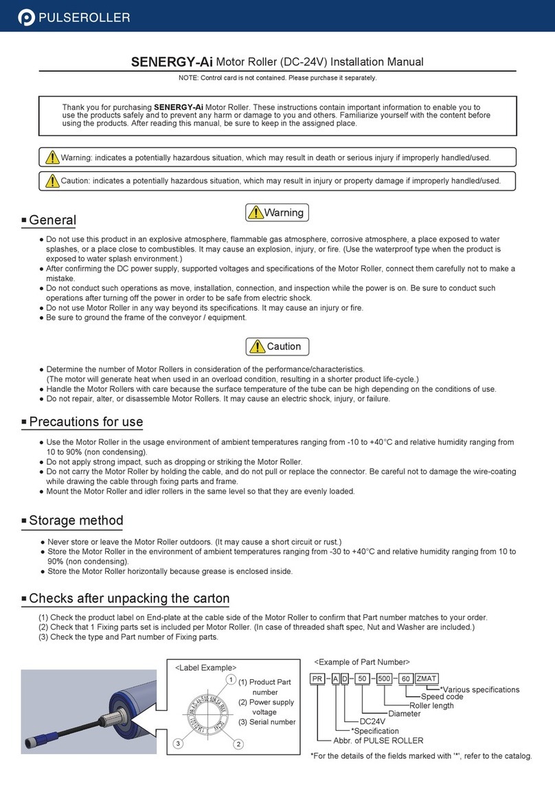 Pulseroller SENERGY-Ai User manual