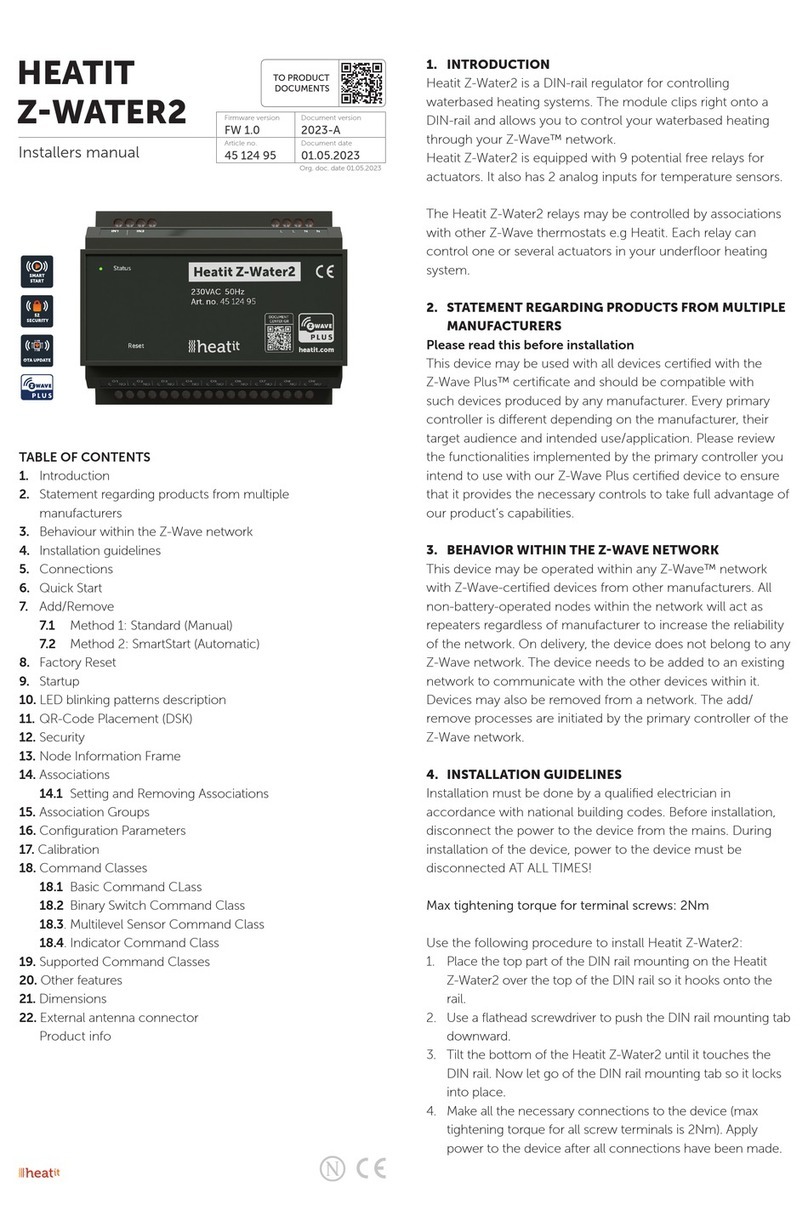 Heatit Z-WATER2 Installer manual