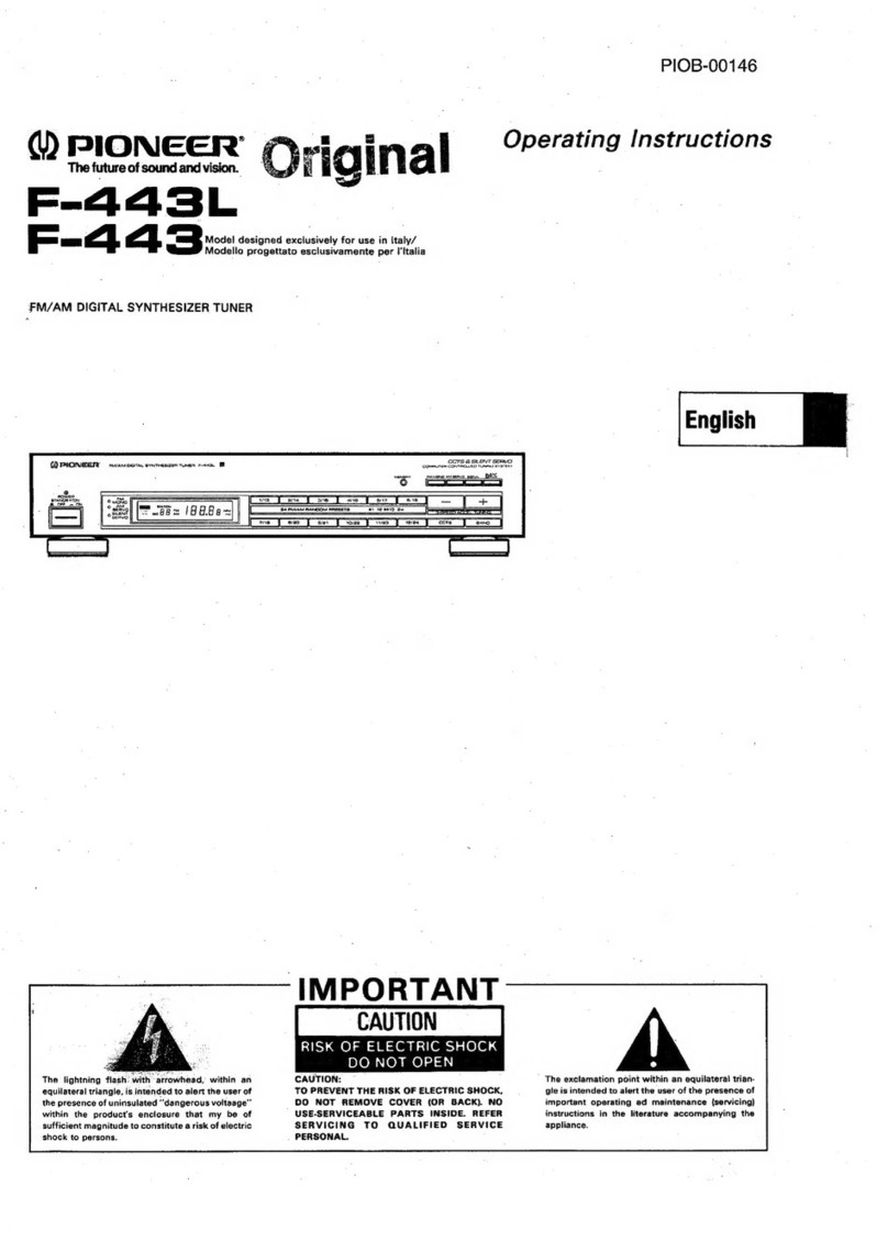Pioneer F-443L User manual