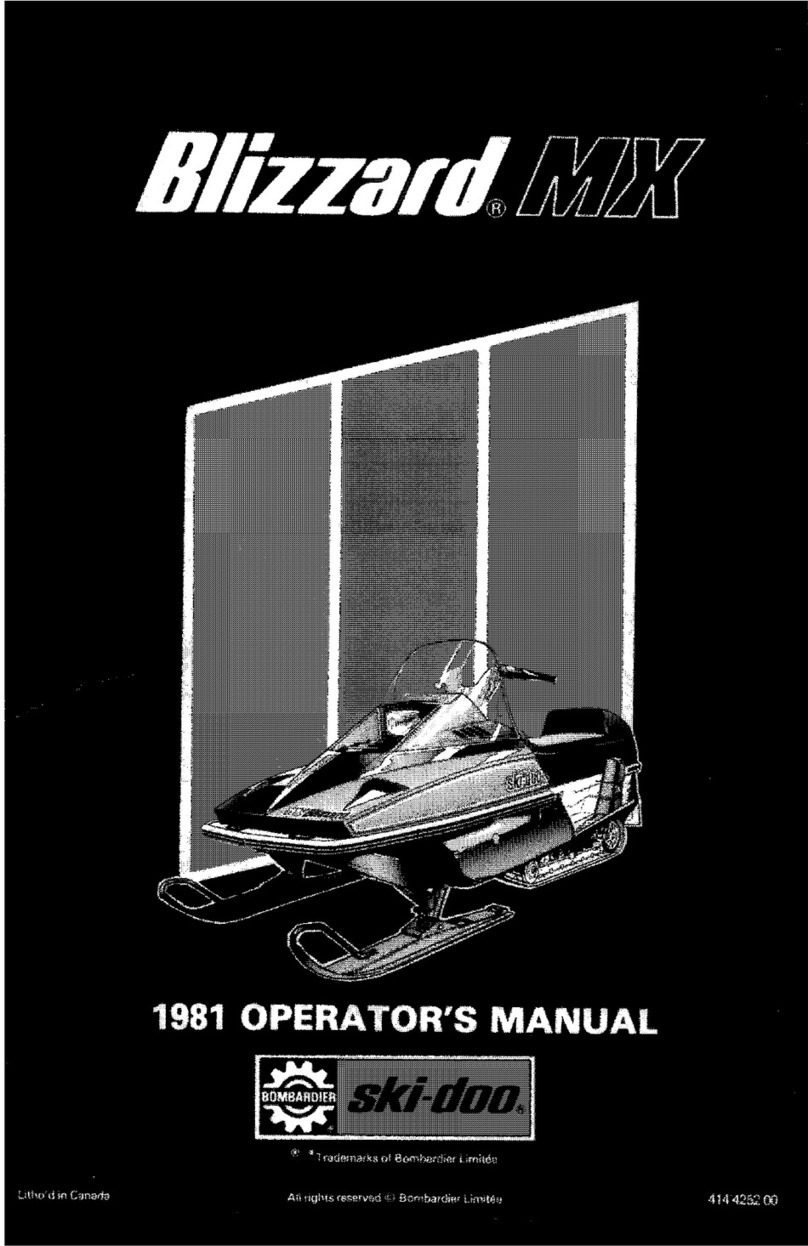 BOMBARDIER Blizzard MX 1981 Operator's manual