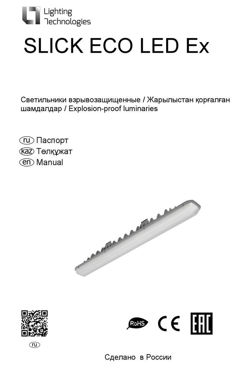 Lighting Technologies SLICK ECO LED Ex Series User manual