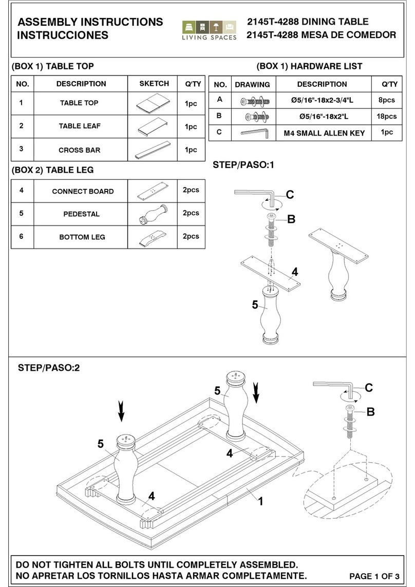 Living Spaces 2145T-4288 User manual Living Spaces 2145T-4288 User manual