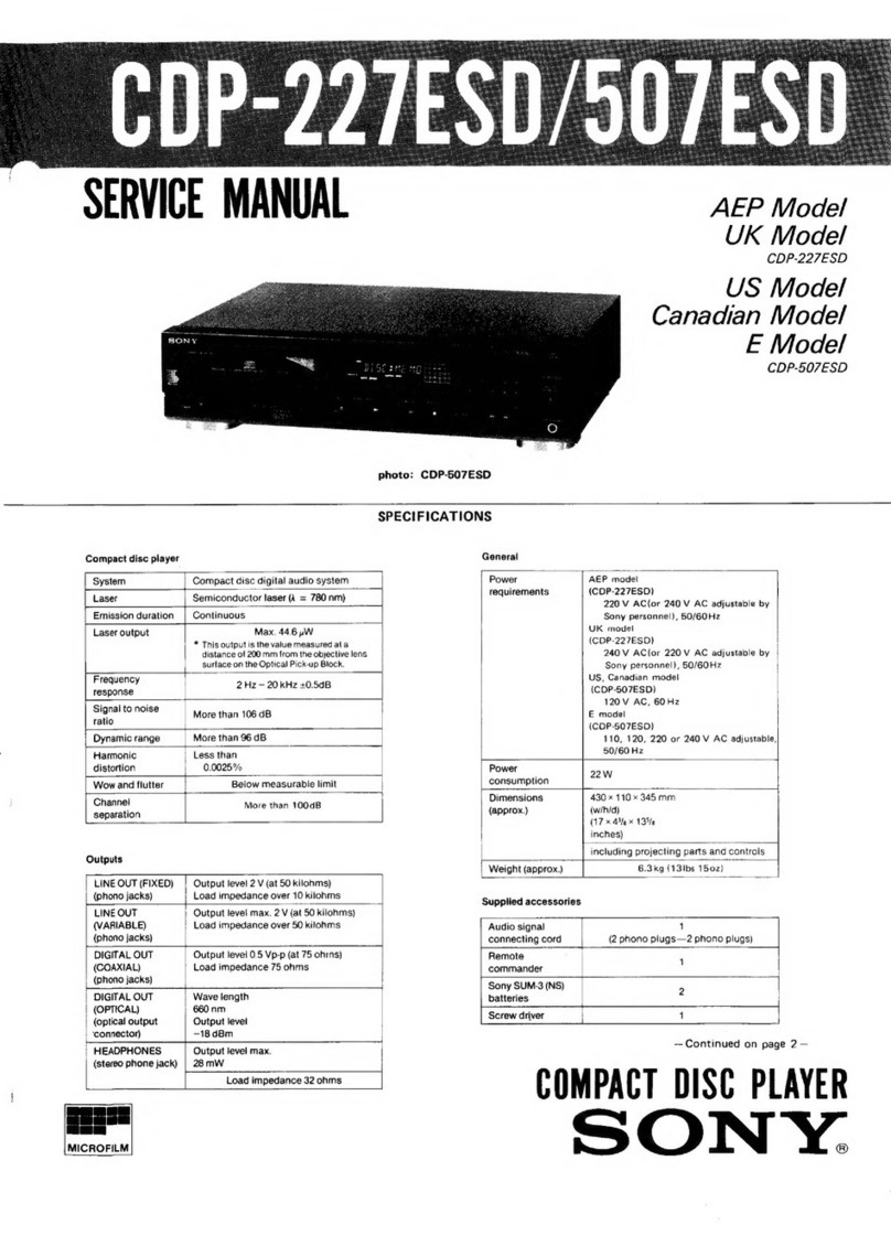 Sony CDP-227ESD User manual