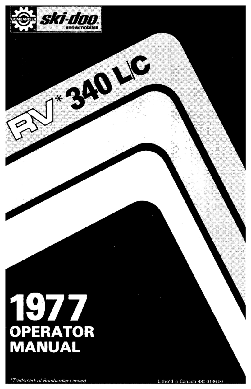 BOMBARDIER ski-doo RV 340 L/C 1977 Operator's manual