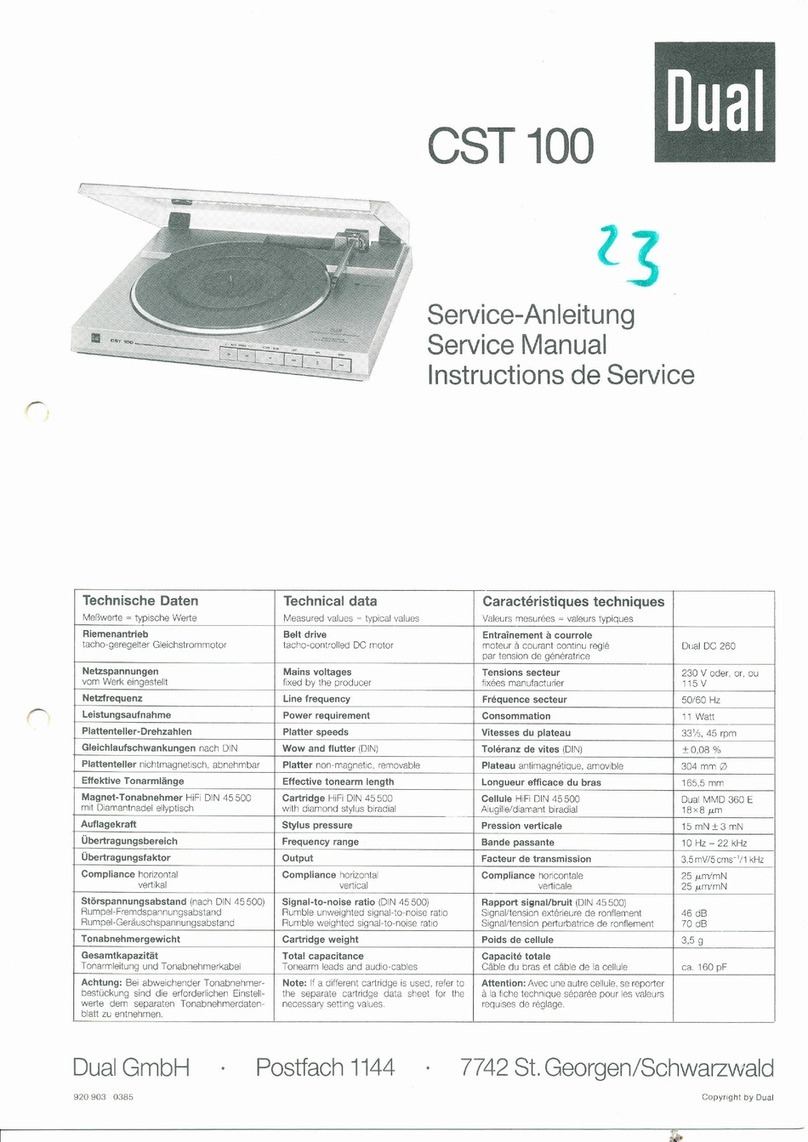 Dual CST 100 User manual