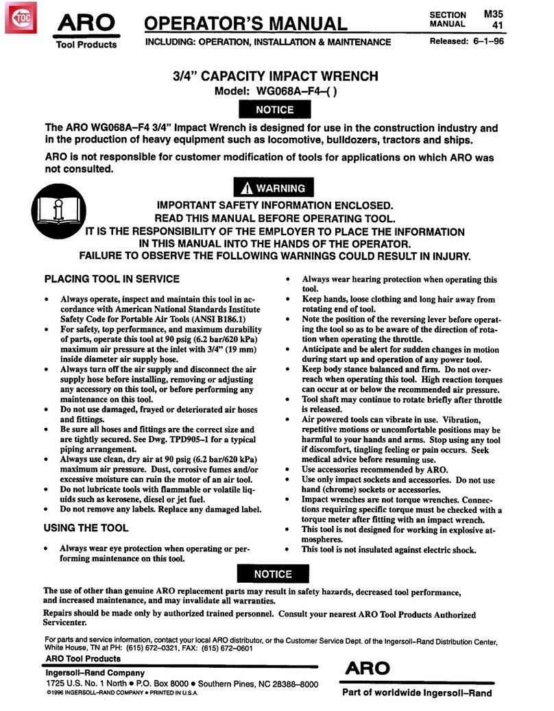 ARO WG068A-F4 Series Operator's manual