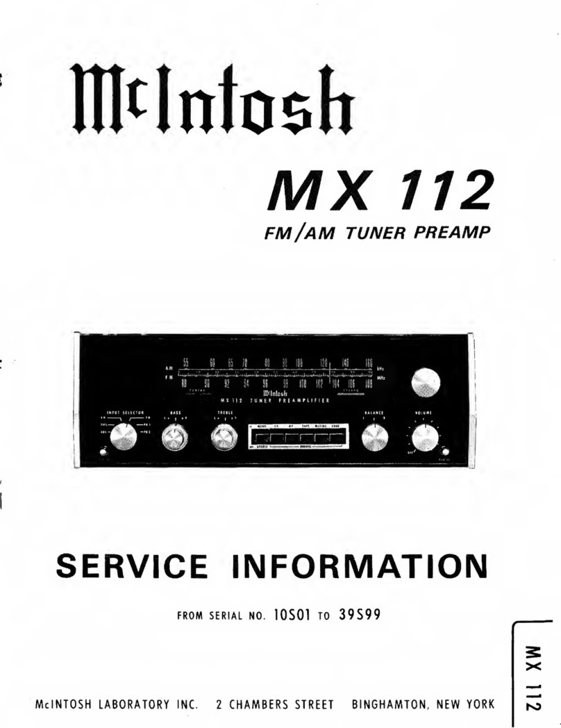 McIntosh MX 112 Operating and installation instructions
