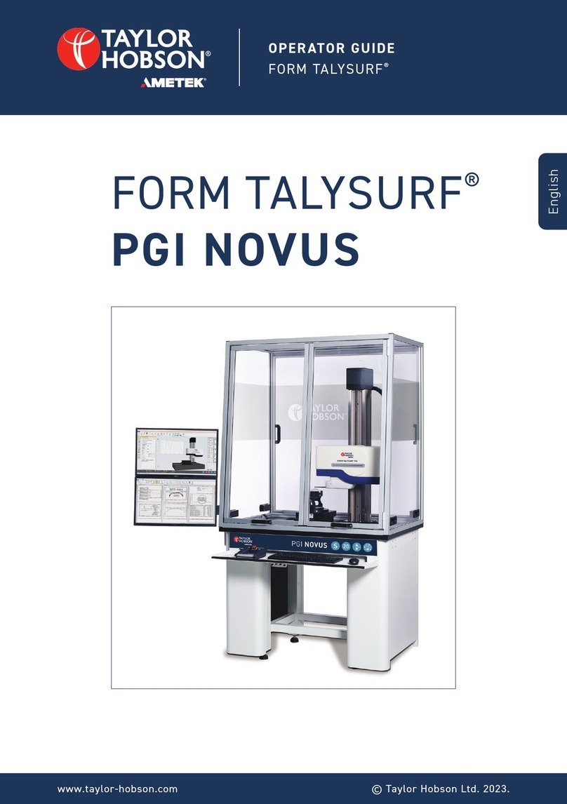 Ametek TAYLOR HOBSON FORM TALYSURF PGI NOVUS Manual Ametek TAYLOR HOBSON FORM TALYSURF PGI NOVUS Manual