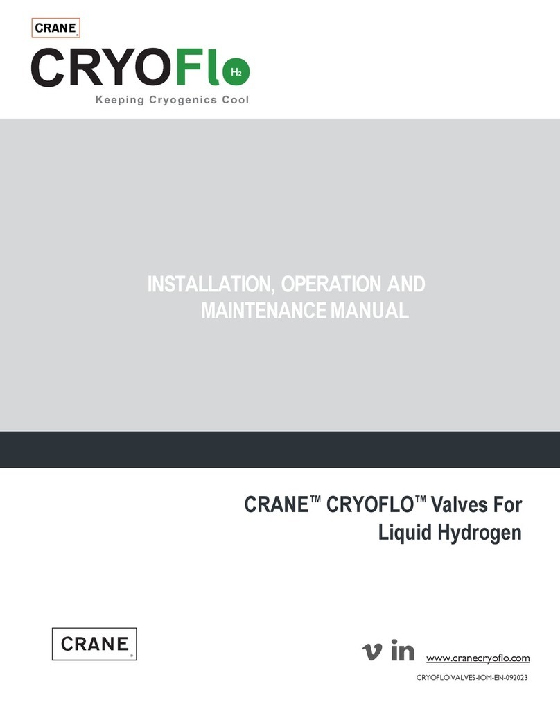 Crane CRYOFLO T-Globe Installation, operation and maintenance manual