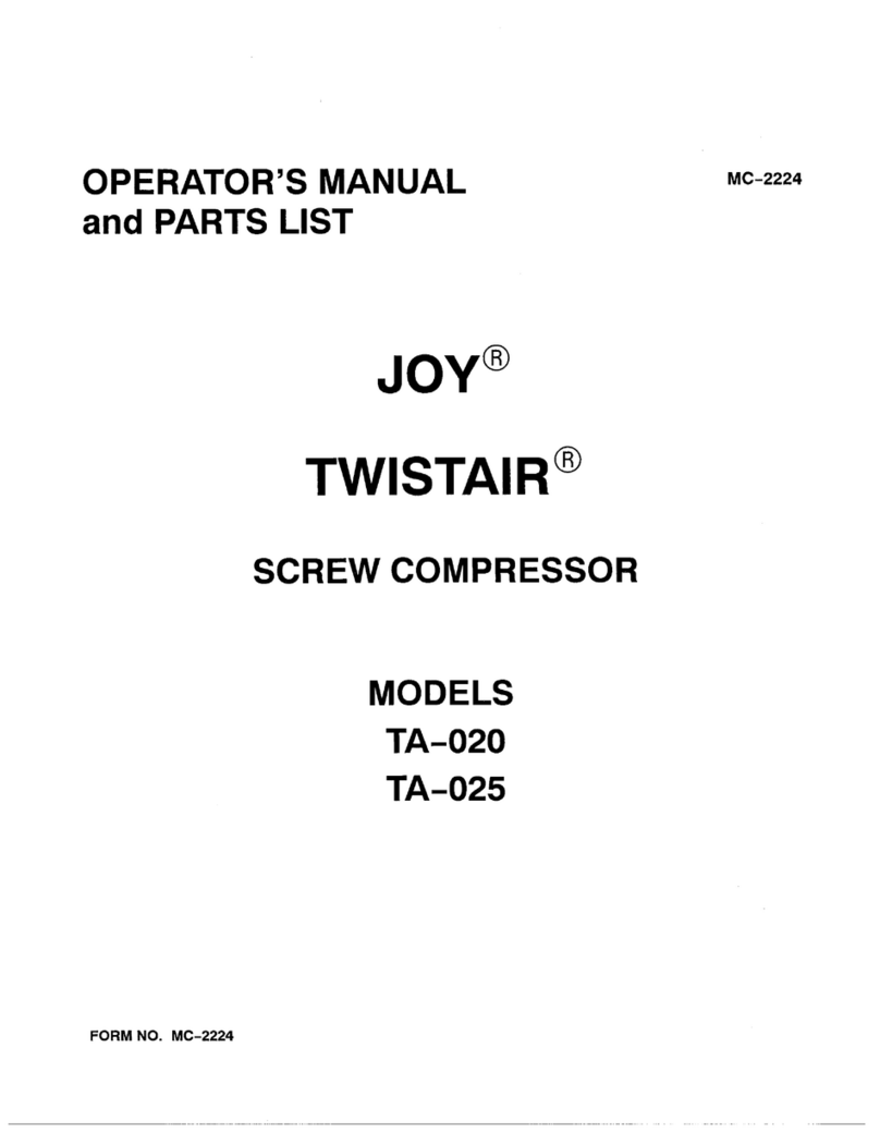 Joy TWISTAIR TA-020 Operator's manual and parts list