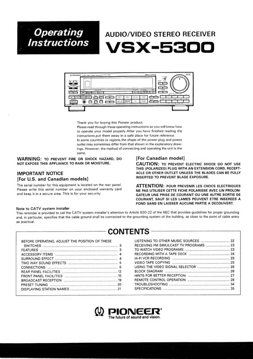 Pioneer VSX-5300 operating instructions