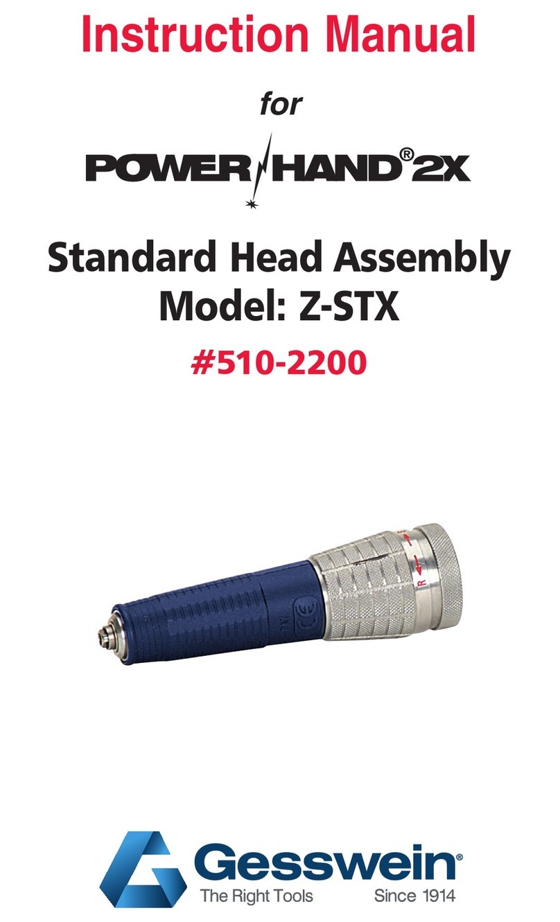 Gesswein Power Hand 2X Z-STX instruction manual
