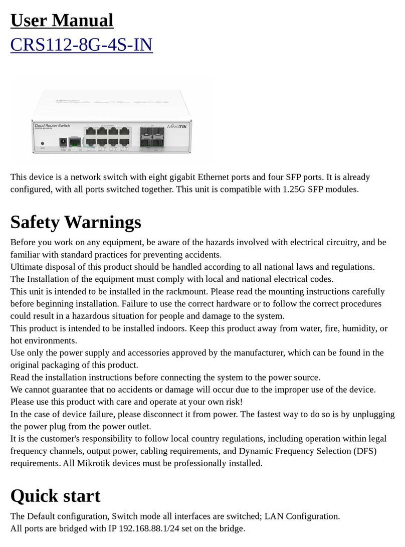 MikroTik CRS112-8G-4S-IN User manual