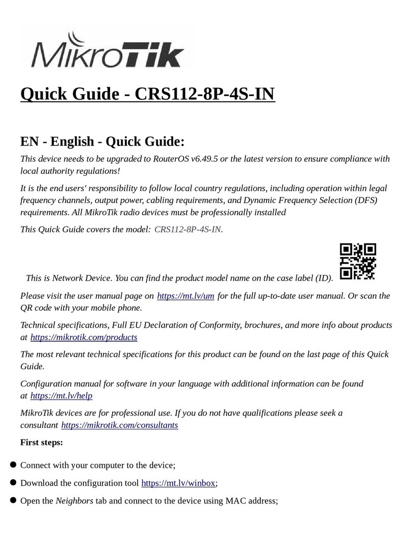 MikroTik CRS112-8P-4S-IN User manual