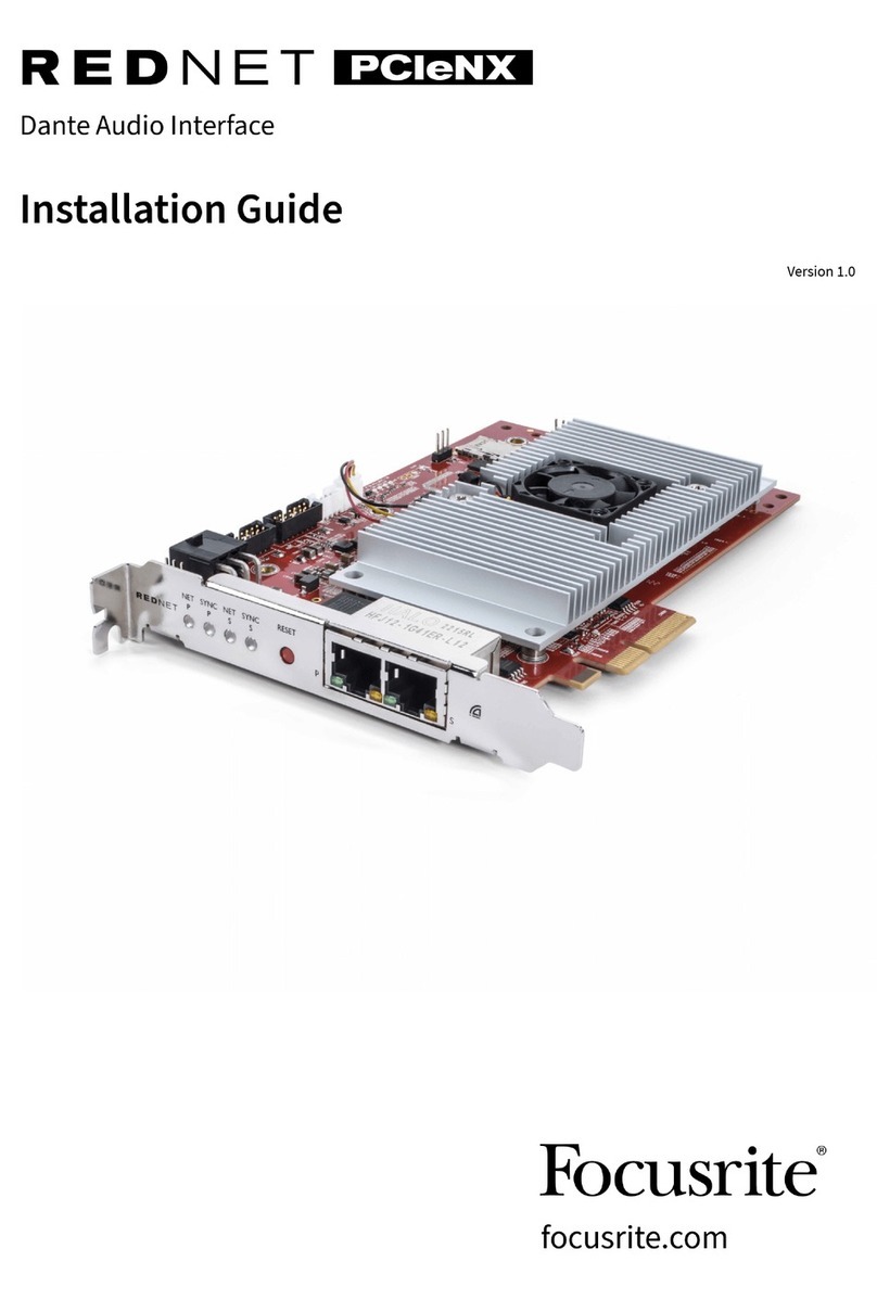 Focusrite REDNET PCIeNX installation guide