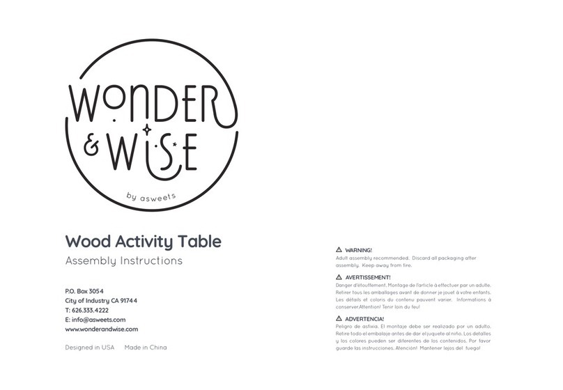Asweets WONDER & WISE Assembly instructions Asweets WONDER & WISE Assembly instructions