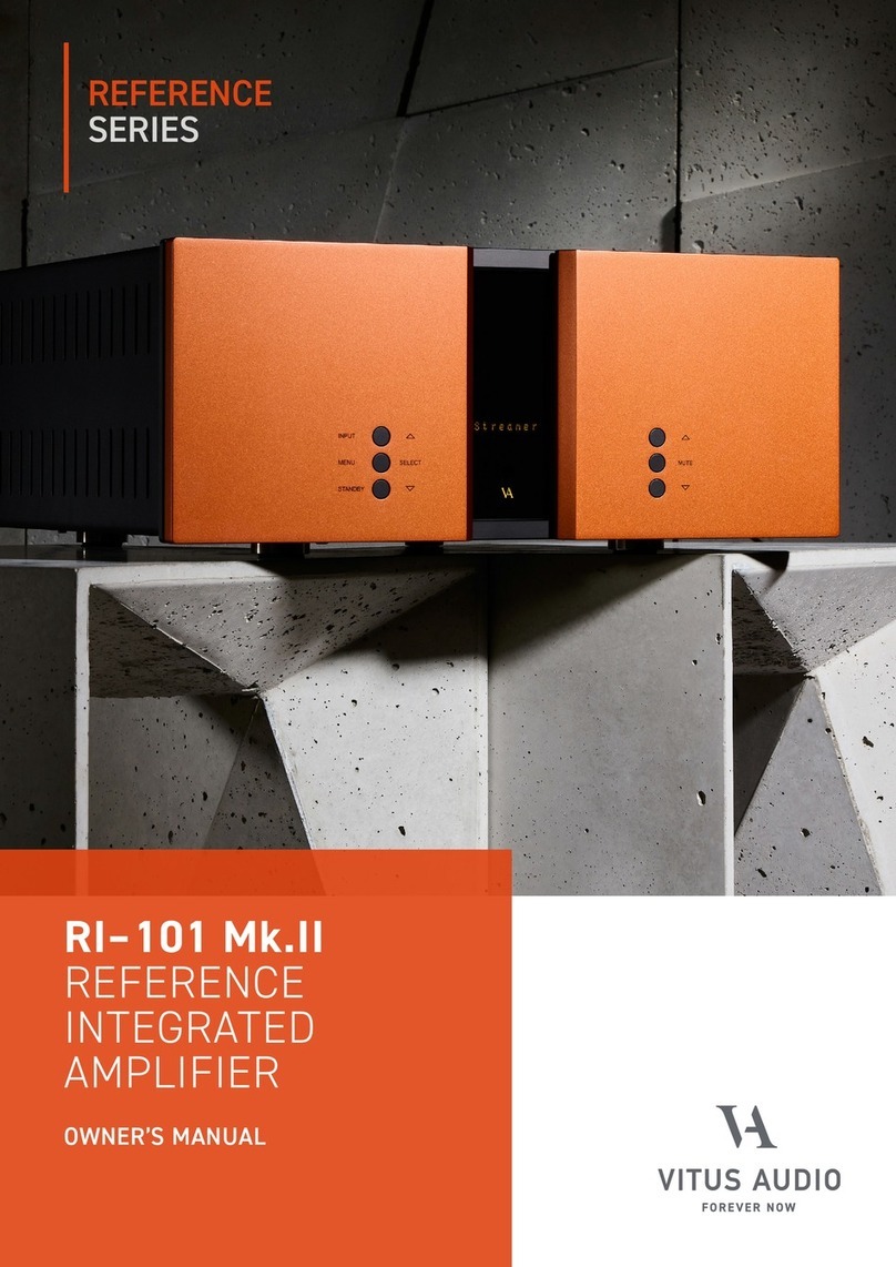 Vitus Audio Reference Series owner's manual