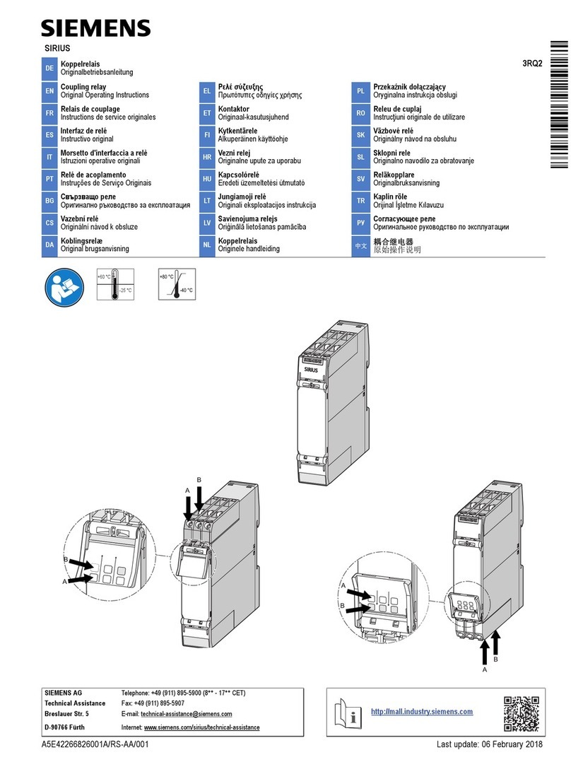 Siemens SIRIUS 3RQ2 User manual