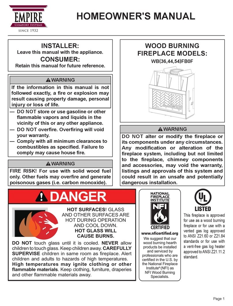 Empire Comfort Systems WB36FB0F Homeowner's manual