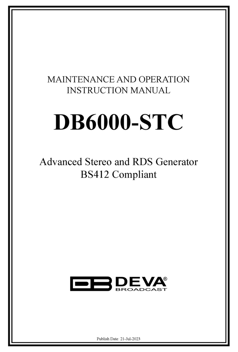 DEVA Broadcast DB6000-STC User manual