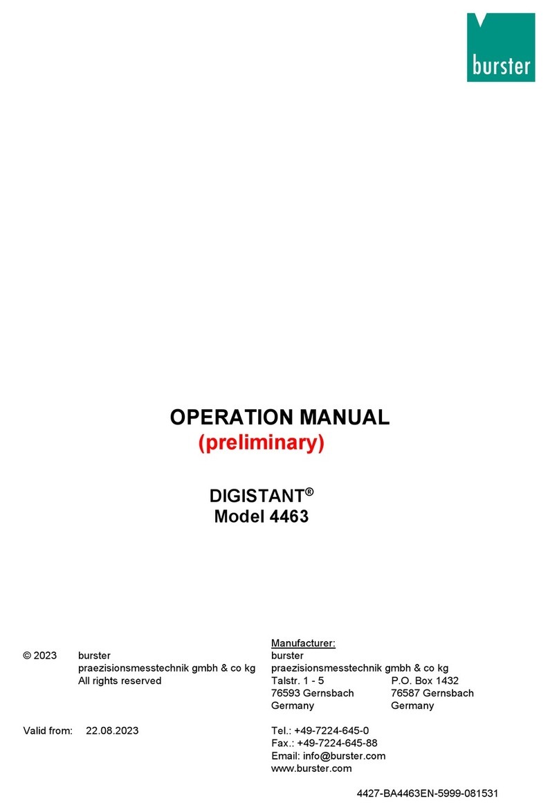 Burster DIGISTANT 4463 Operation manual