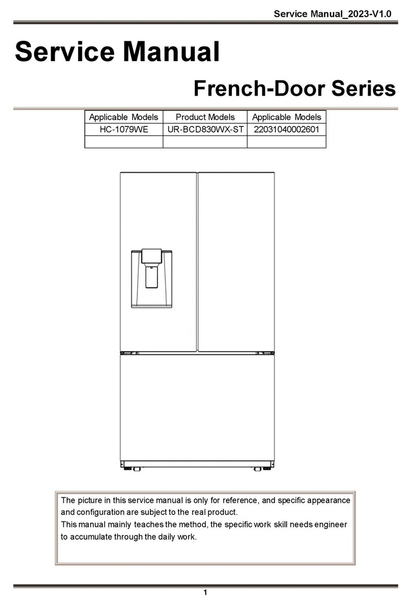 Midea UR-BCD830WX-ST User manual
