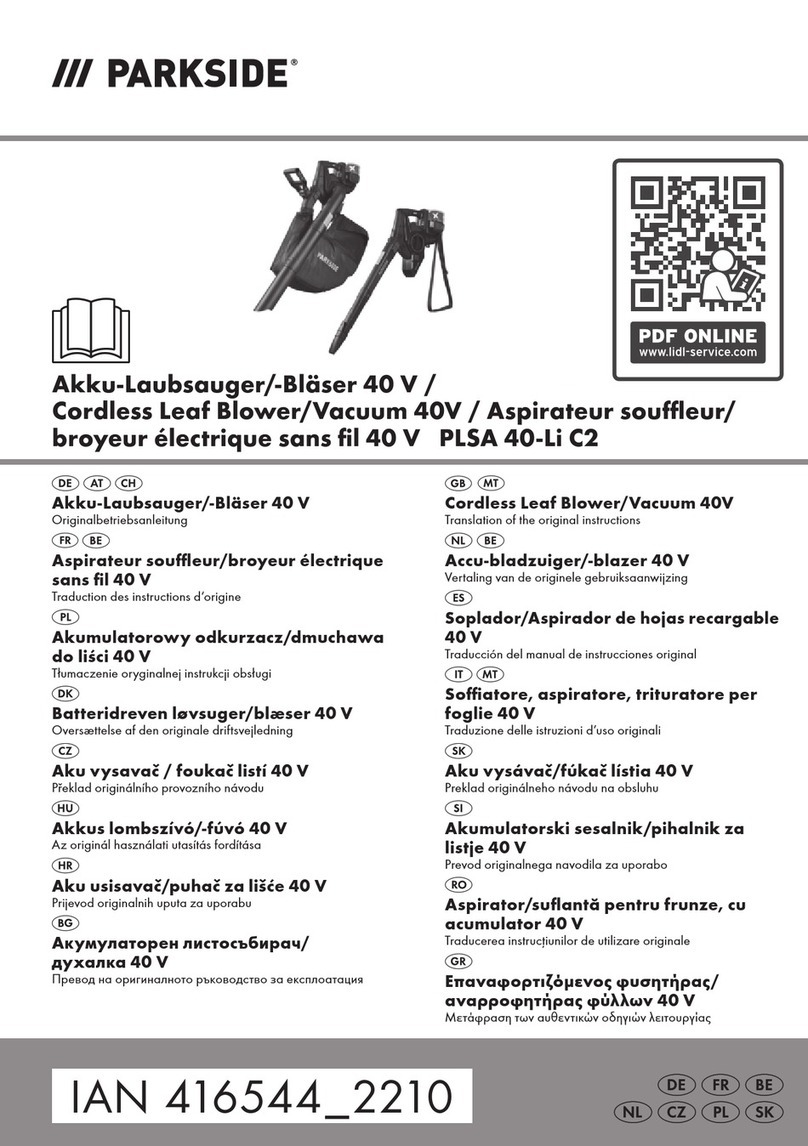 Parkside PLSA 40-Li C2 Original instructions