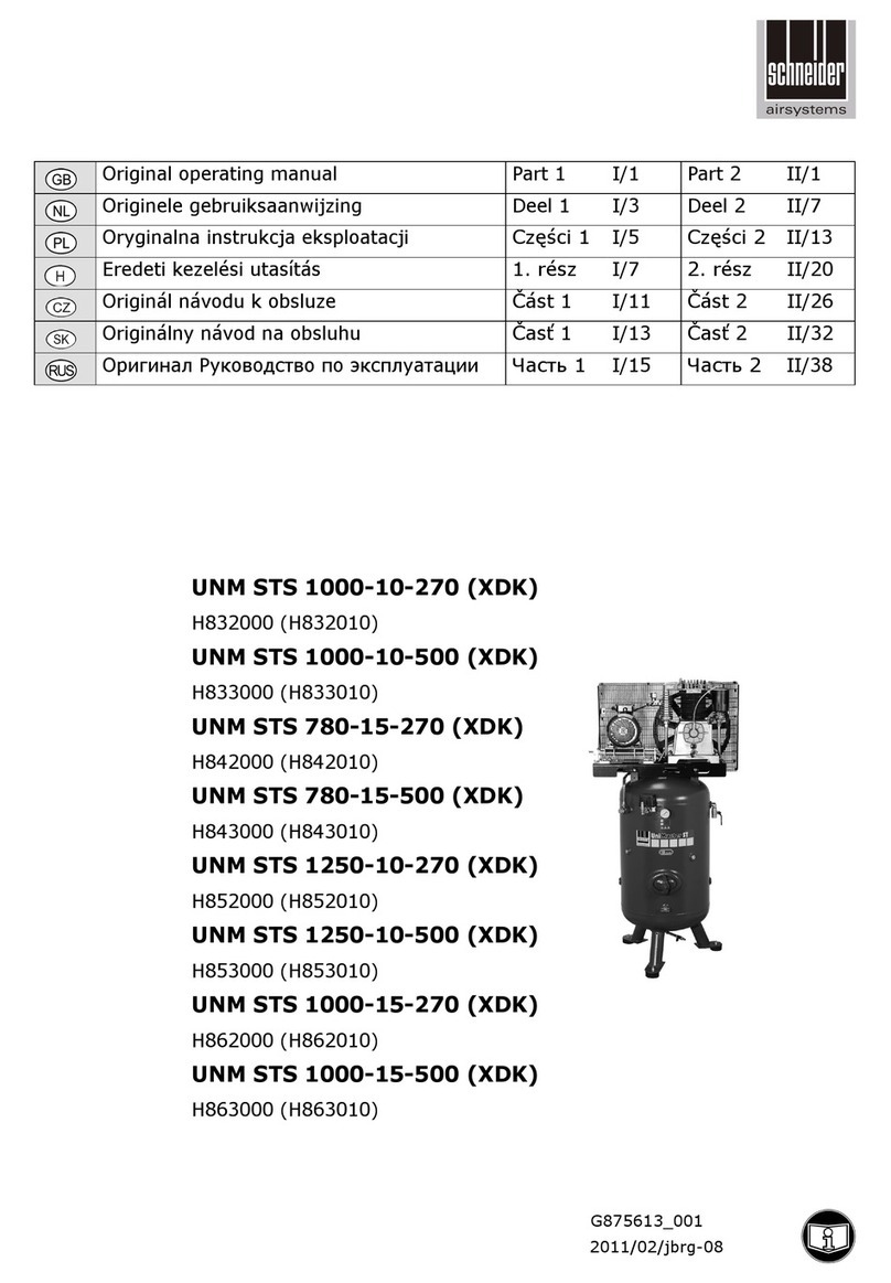 Schneider Airsystems UNM STS 1000-10-270 XDK User manual Schneider Airsystems UNM STS 1000-10-270 XDK User manual