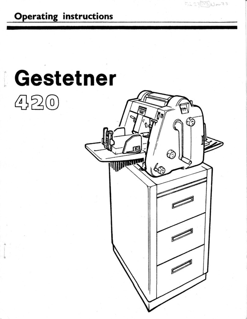 Gestetner 420 operating instructions