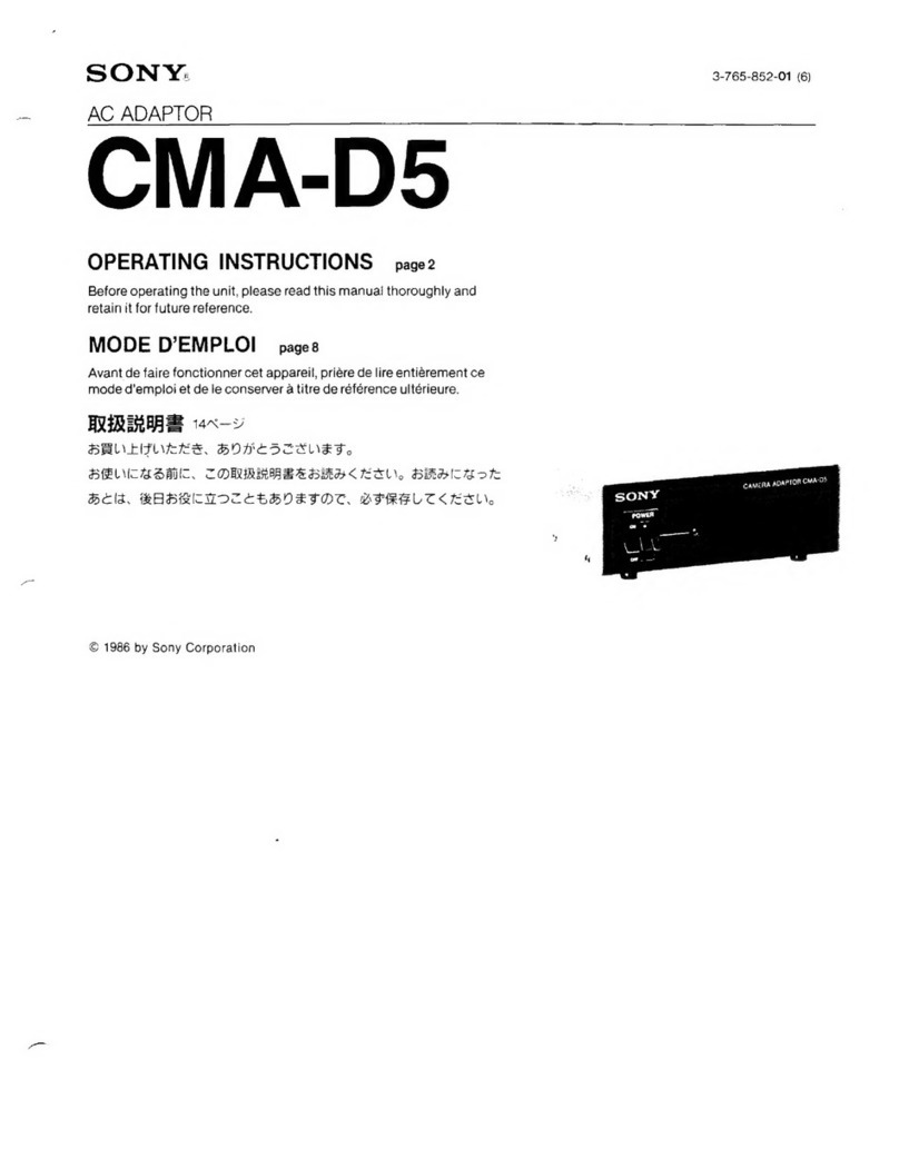 Sony CMA-D5 operating instructions