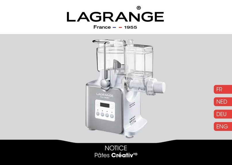 Lagrange Pates Creativ User manual