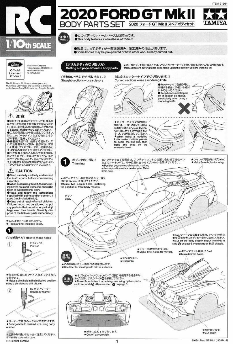Tamiya 2020 FORD GT MK II User manual Tamiya 2020 FORD GT MK II User manual