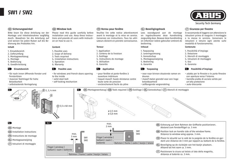 Abus SW1 quick start guide