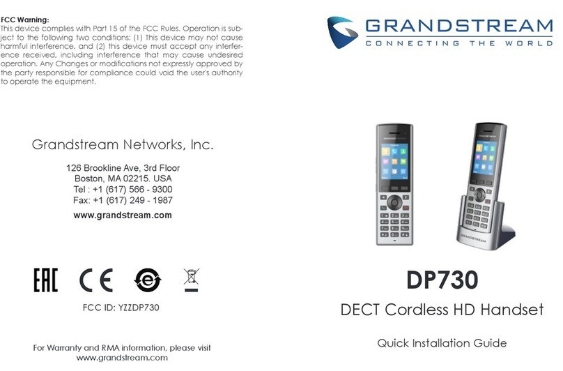 Grandstream Networks DP730 User manual Grandstream Networks DP730 User manual