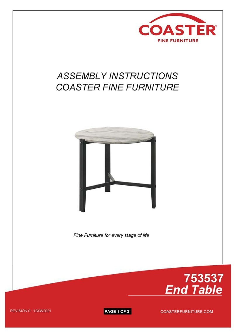 Coaster 753537 Assembly instructions