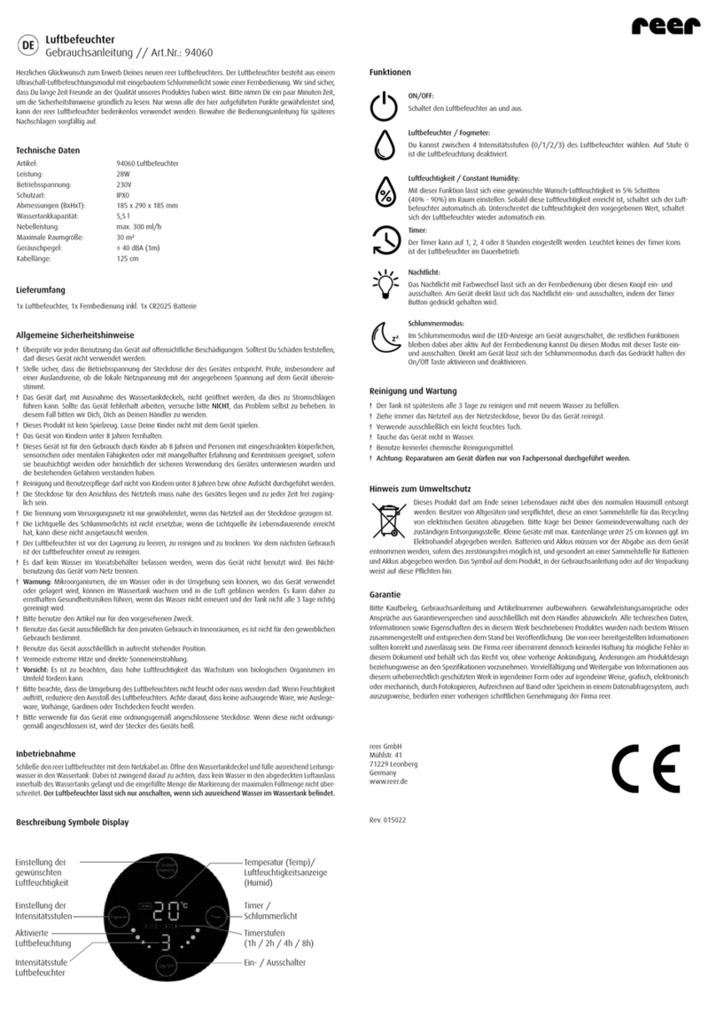 Reer 94060 instruction manual
