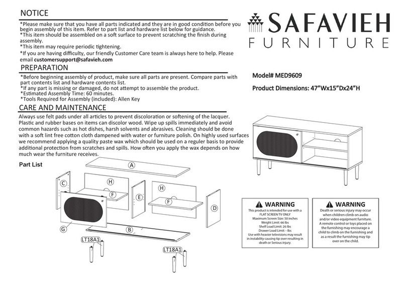 Safavieh Claude MED9609 User manual Safavieh Claude MED9609 User manual