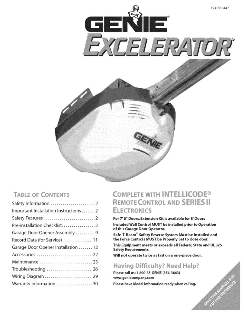 Genie Excelerator 3531835447 User manual
