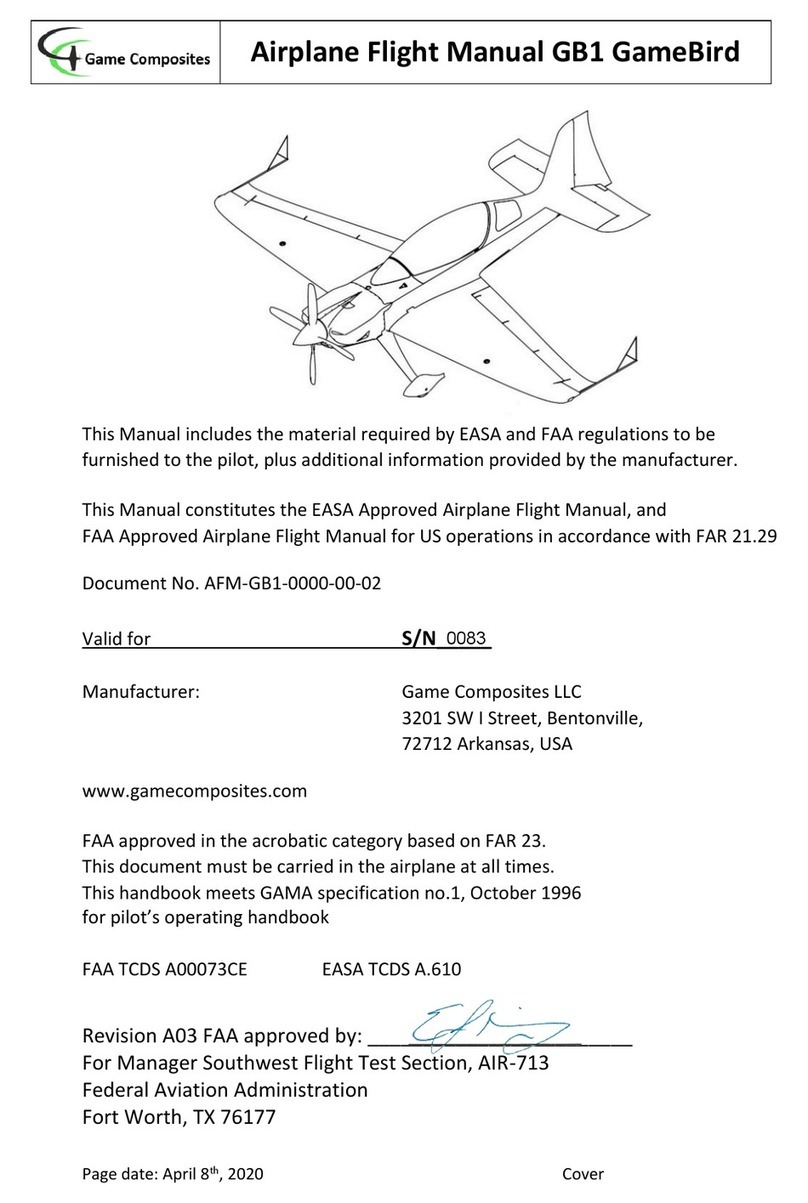 Game Composites GB1 GameBird Airplane Flight Manual