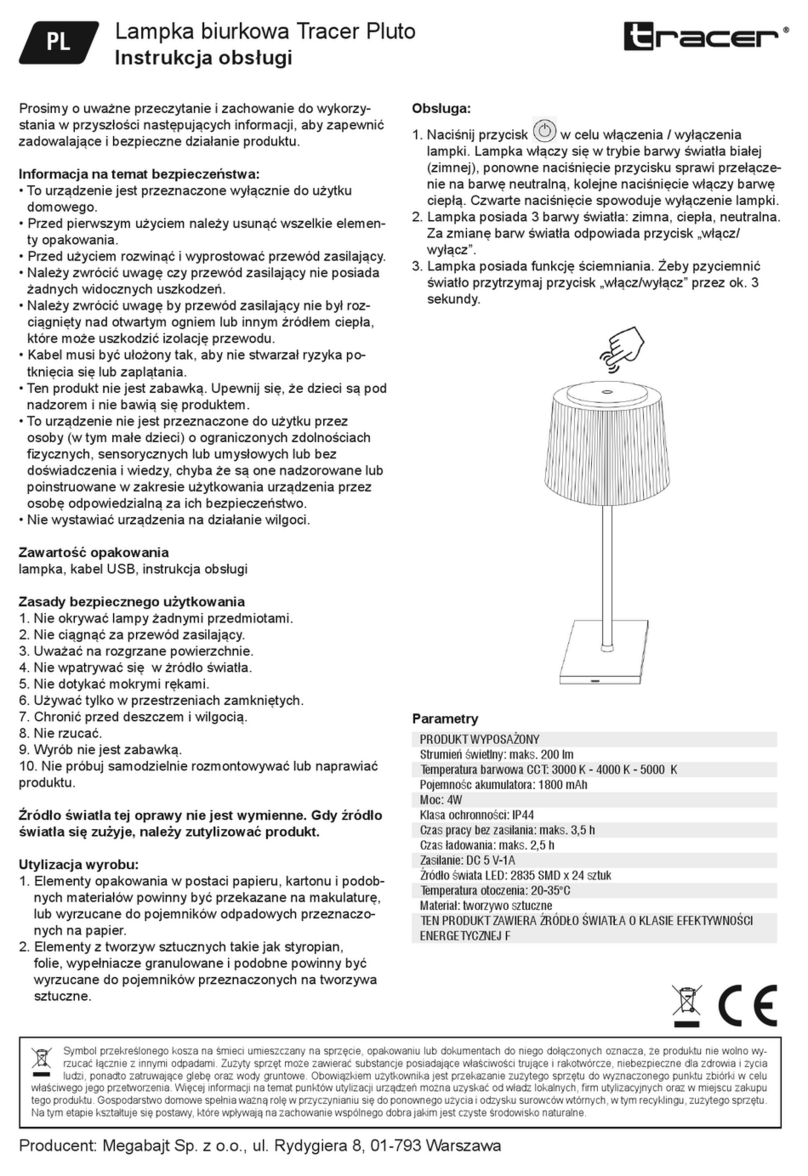 Tracer Pluto User manual