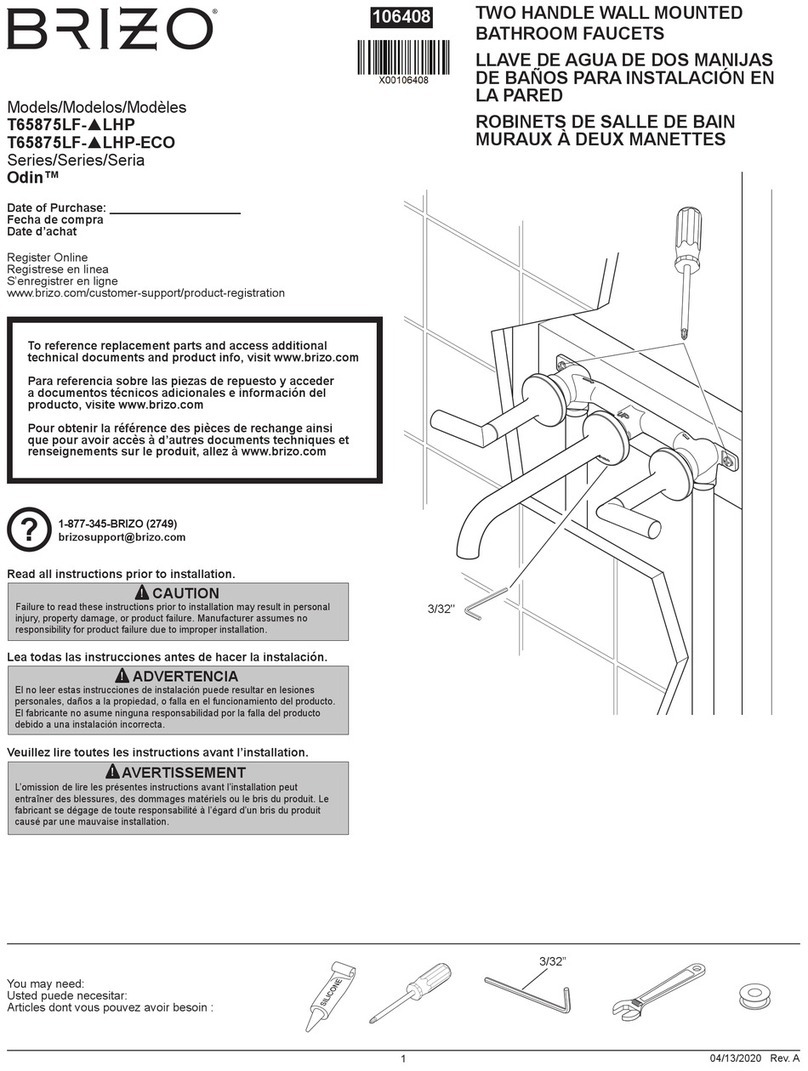 Brizo Odin T65875LF LHP Series manual