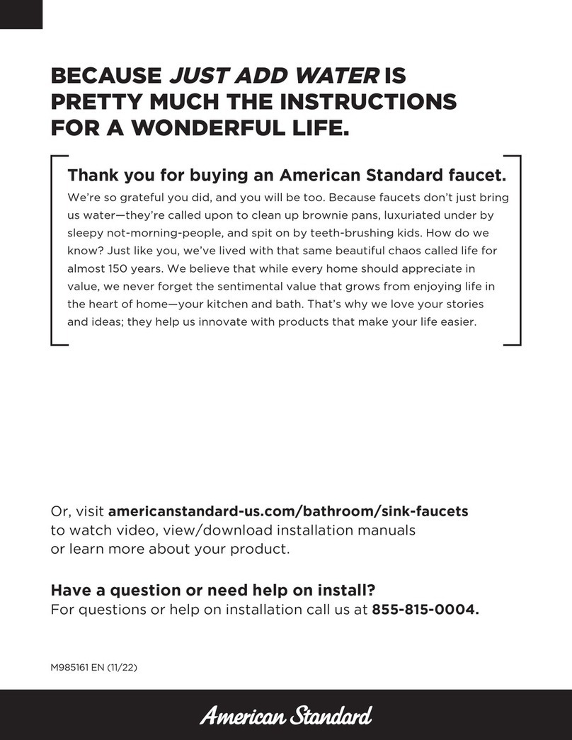 American Standard T061901.243 User manual American Standard T061901.243 User manual