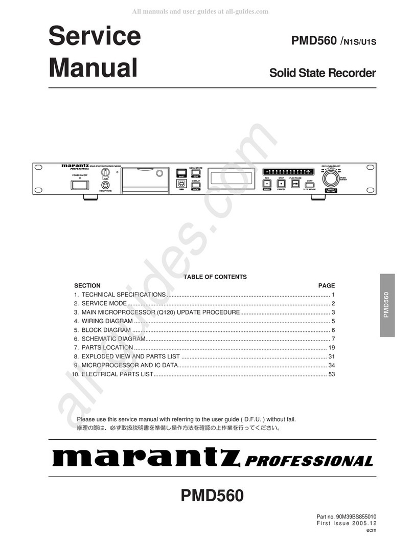 Marantz PMD560 User manual