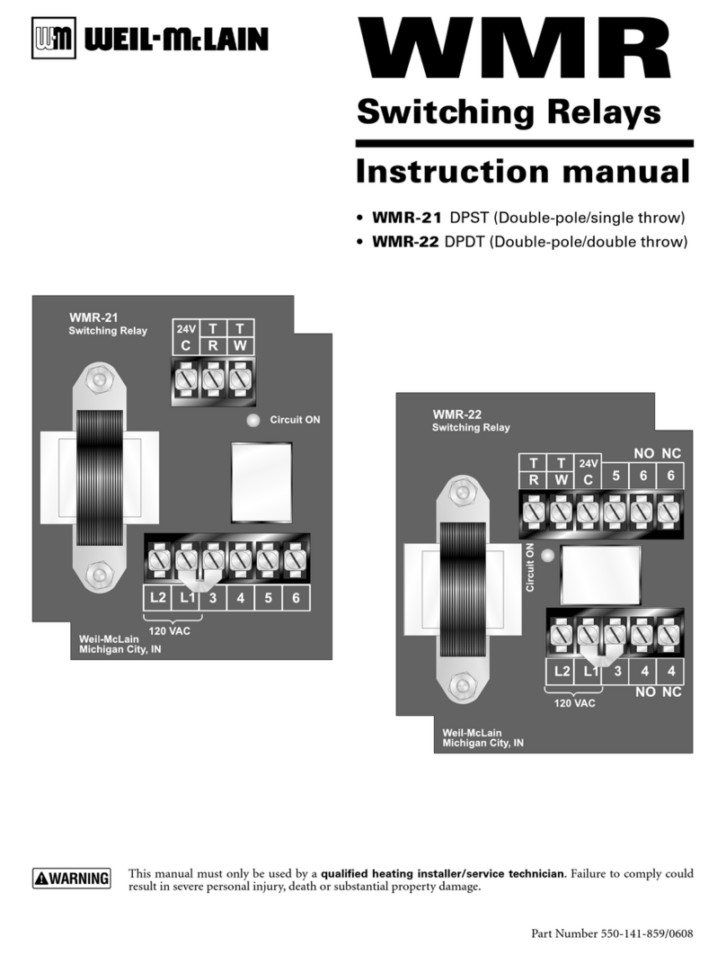 Weil-McLain WMR Series instruction manual